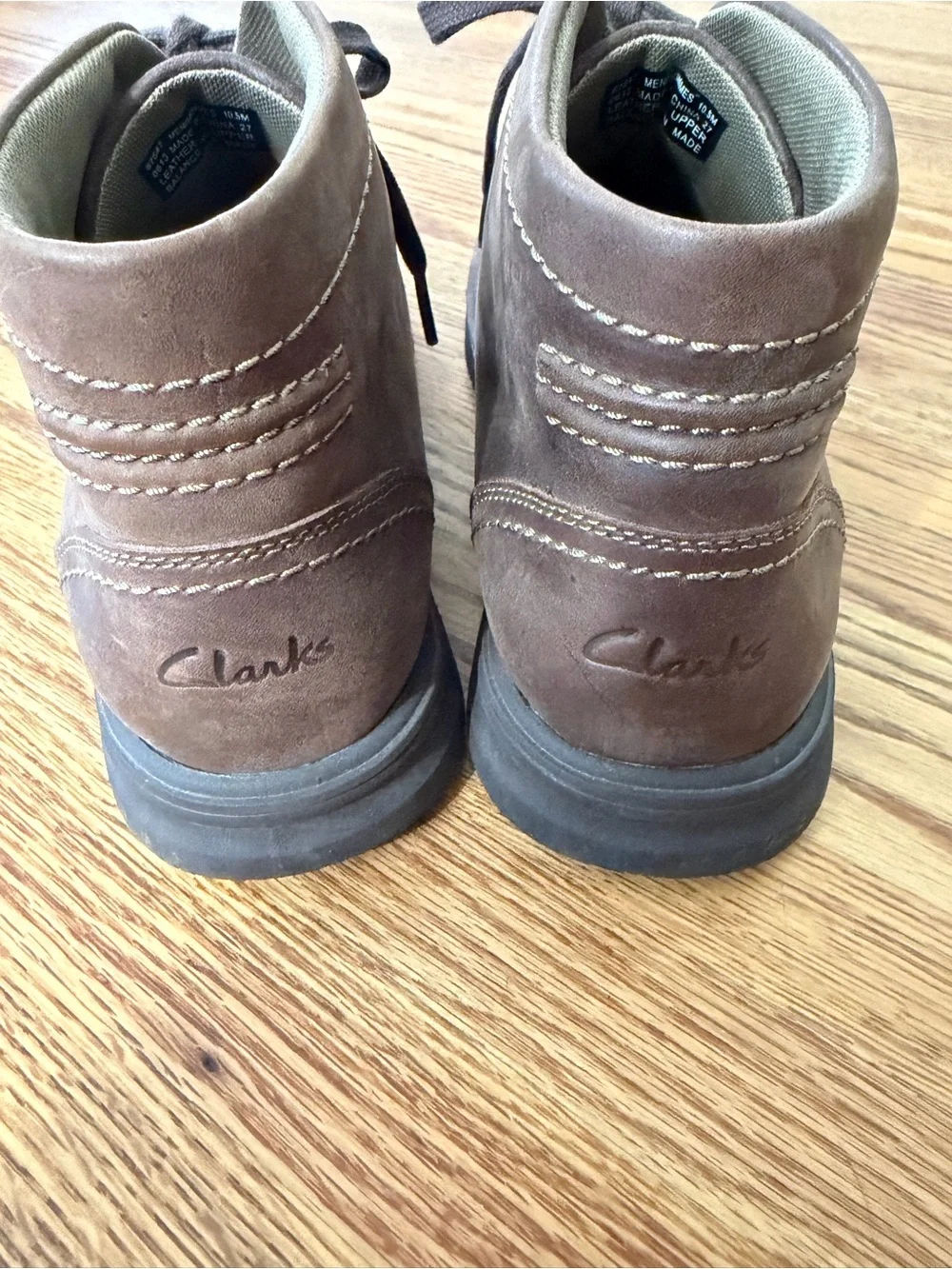 Clarks Dark Brown Leather Chukka Boots with Lace-Up